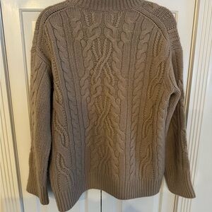 Vince Men's Cable Knit Crewneck Sweater - Tan